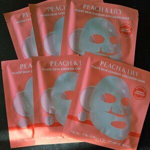 Peach & Lily Glass Skin Ginseng Collagen Sheet Masks Set of 6